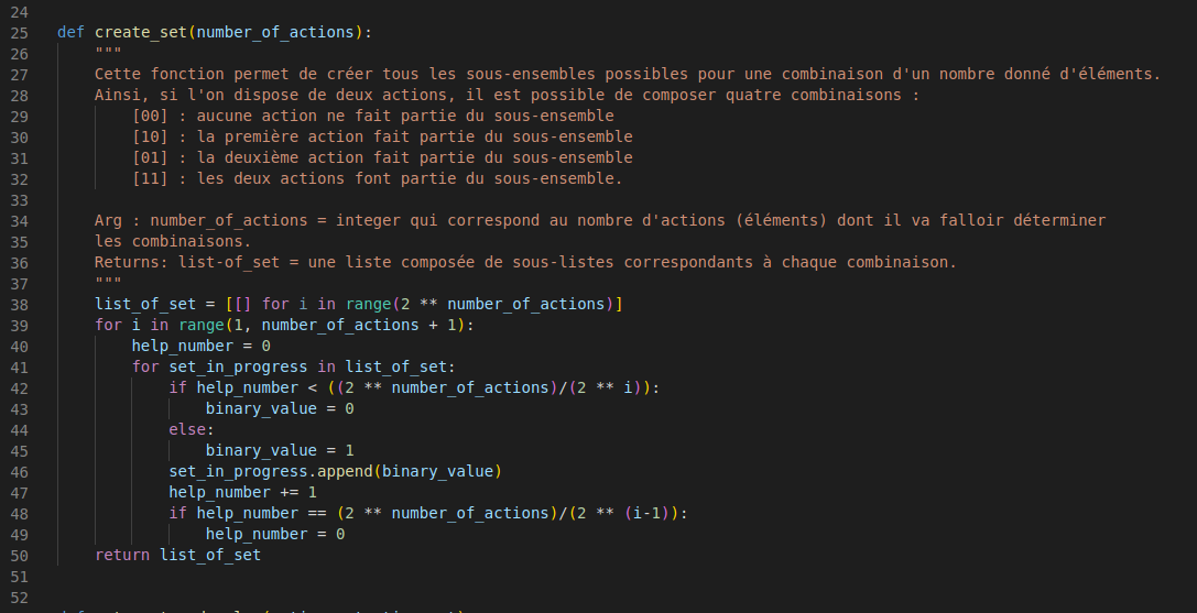 Extrait de l'algorithme de force brute